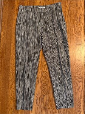 MaxMara Black and White Striped Chinos